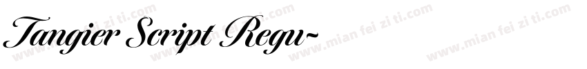 Tangier Script Regu字体转换